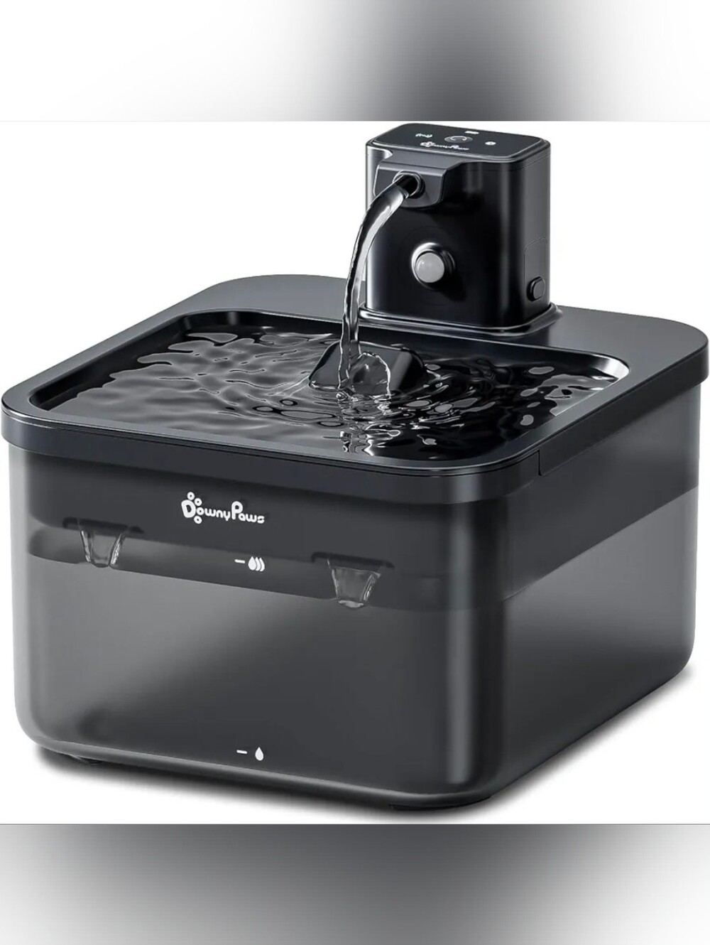 DownyPaws Black Pet Water Fountain